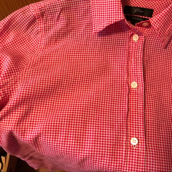 NWOT: J. Crew Pink Gingham Shirt - Picture 4 of 5